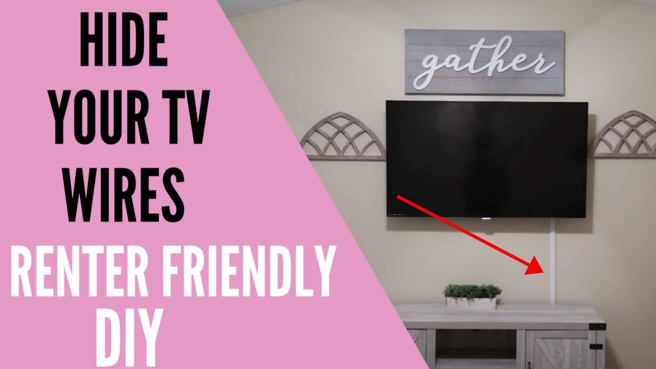 Hide Your Mounted TV Cords For Under $20, RENTER FRIENDLY DIY