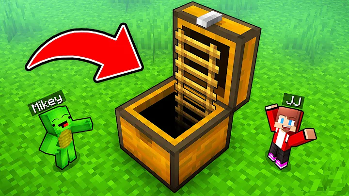 JJ and Mikey Build Secret TINY BASE Inside CHEST in Minecraft - Maizen