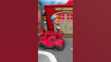 Blippi living his firefighter dreams...💭🚒 #toys #firetruck #blippi