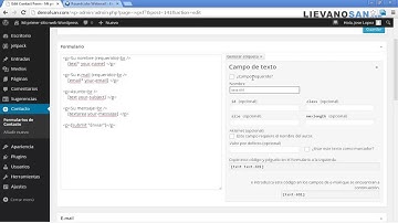 Tutorial de Wordpress   Video 25 Formulario de contacto
