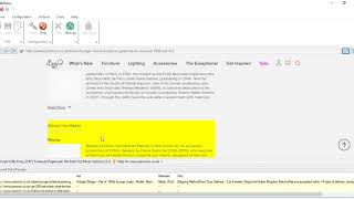 How to scrape product details from pamono.co.uk using Webharvy