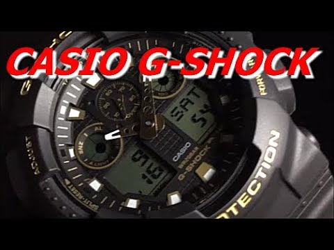 CASIO G-SHOCK カシオGショック腕時計BLACK & GOLD GA-100GBX-1A9JF - YouTube