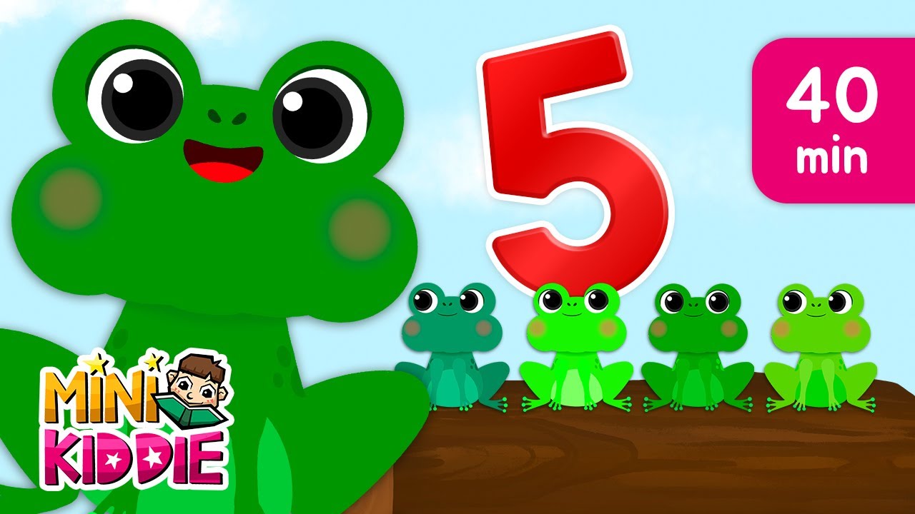 Five Little Speckled Frogs & More Kids Songs with Lyrics 40 Min