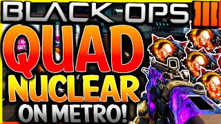 BLACK OPS 3: QUAD NUCLEAR ON METRO! W/ DARK MATTER RAZORBACK! (BO3 QUAD NUCLEAR GAMEPLAY)
