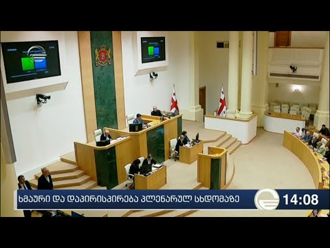 ხმაური და დაპირისპირება პლენარულ სხდომაზე