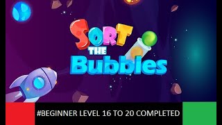 Ball Sort - Bubble Sort Puzzle Game 2021 Beginner Level 16 to 20 Completed screenshot 5