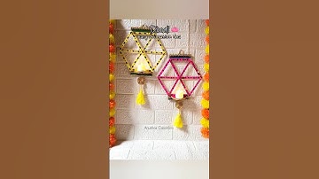 Easy Diwali Kandil Decoration | Simple Diwali Decoration Ideas #shorts #ytshorts #hype #howtomake