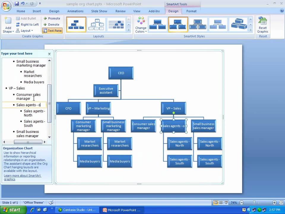 The Smartart Organization Chart Is In The Category