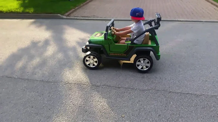 Brock 3 years old driving jeep