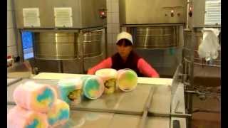 Production of fruit sweet cotton candy on machines "Typhoon"