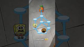 spongebob running from evil impossible #game 😨😲 #tiktokgame #hungergamestiktok #shorts