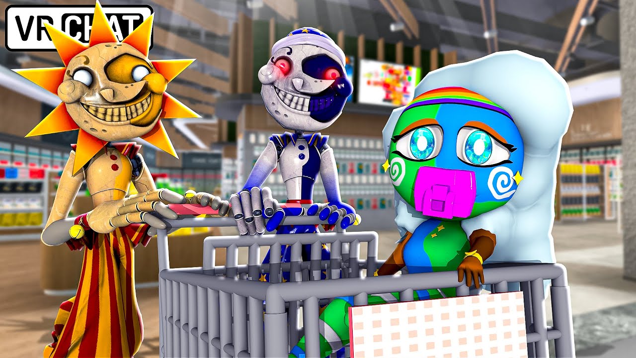 Sun and Moon Go Grocery Shopping in VRCHAT