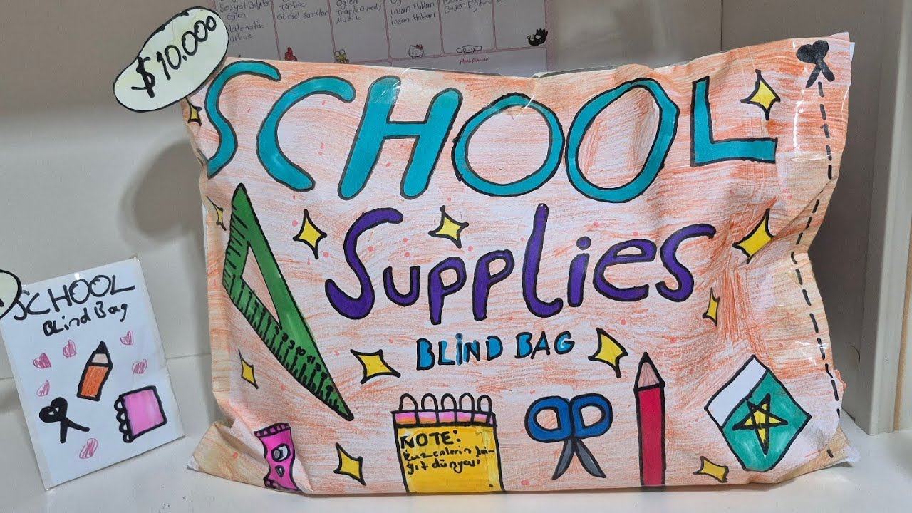 ♥️paper diy ♥️ş1 ş10000 school blin bag