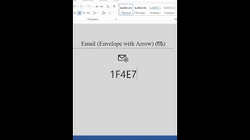Envelope Symbol in MS Word Using Code Envelope icon for MS word file