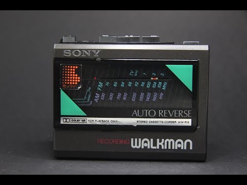 SONY ソニーWalkmanウォークマン WM-R15 SONY WM-R15 1984 Recording Walkman Black Power on For Parts
