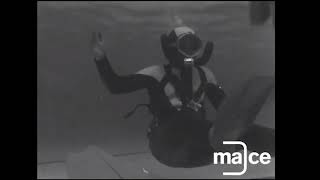 Tv hostess learns to scuba (1961, no sound)