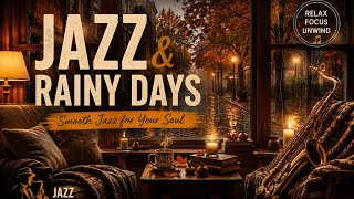 Warm Jazz Cafe Music by the Rainy Window for Focus, Relaxation & Sleep