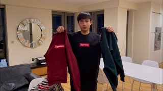 Supreme Box Logo Week 15 FW22 - Crewnecks and Beanie 2022 (Dark Green, Red,  Black & Zebra)