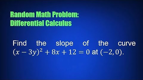 Random Math Problem: Differential Calculus
