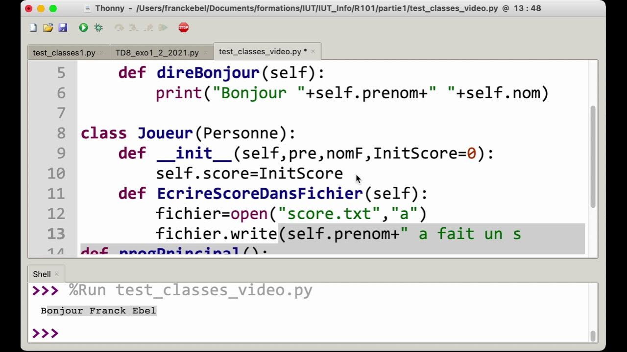Les Classes en Python : la base - YouTube