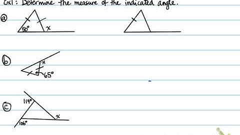 1D - 7.1 Angle Relationships in Triangles