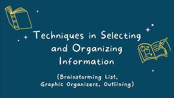 RWS: Techniques in Selecting and Organizing Information