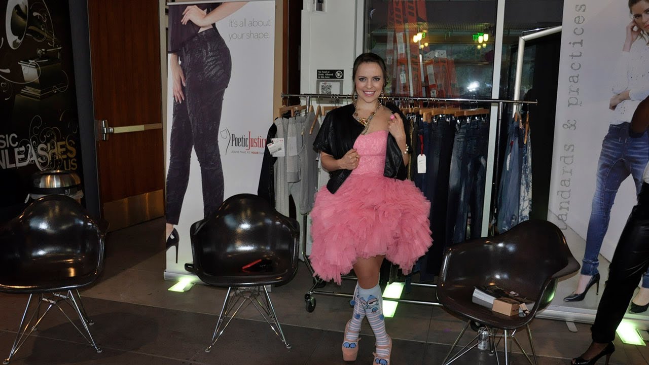 olga kay with poetic justice jeans at moosh walks launch party youtube