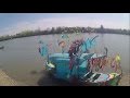 hubsan x4 h501s 1 Feet above water_ winds_ boats_fun