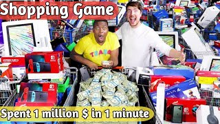 @MrBeast gave 1 Million $ to spend in 1 Minute #shorts