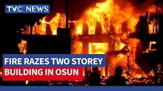 (VIDEO) Fire Razes Two Storey Building, Destroys Belongings Worth Millions