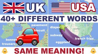 UK vs. USA English! - 40+ Different Vocabulary Words, Same Meaning! (with examples)