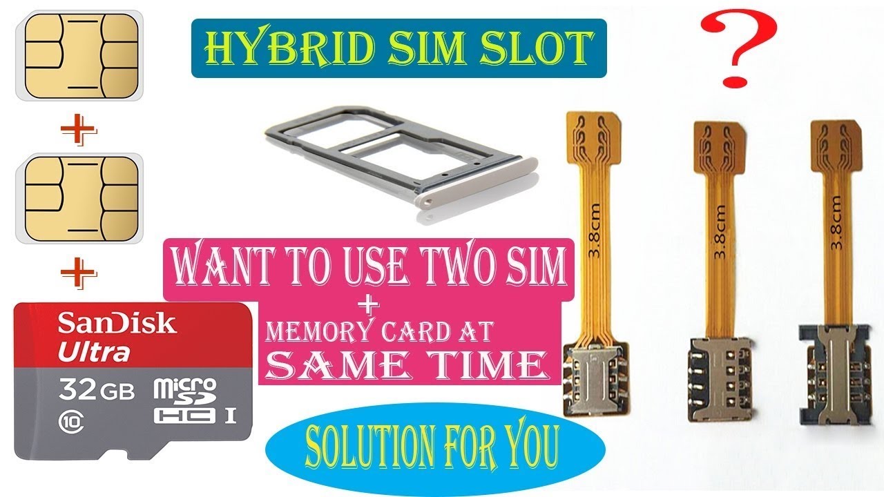 How To Use Both 2 SIM With SD CARD with Hybrid SIM Slot Adapter YouTube