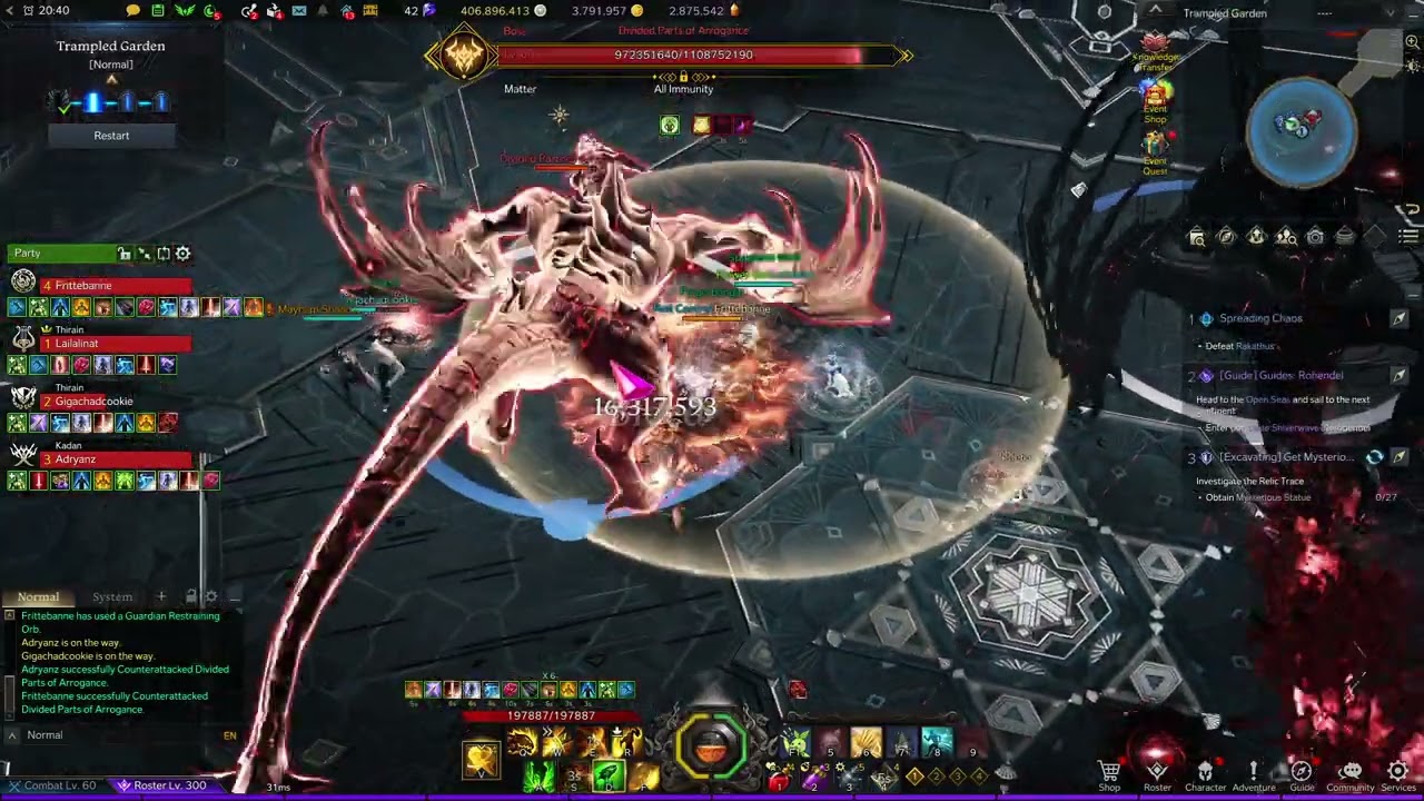 Lost Ark - Ivory Tower Gate 2 Normal Mode! 1600 Taijutsu Scrapper! 41% Cruel Fighter MVP!