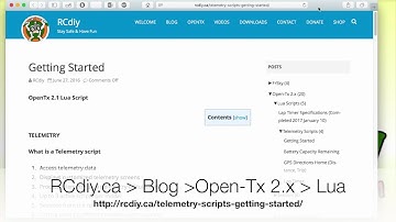 OpenTX Tutorial - Lua Telemetry Scripts Getting Started (Correction in description)