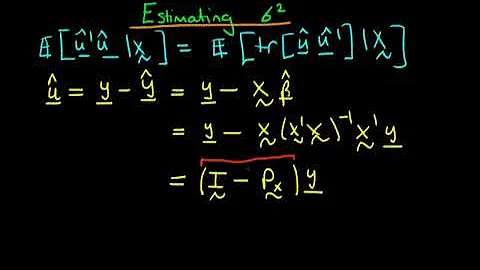 A Graduate Course in Econometrics Lecture 28 | Estimating the Error Variance in Matrix Form - Part 3