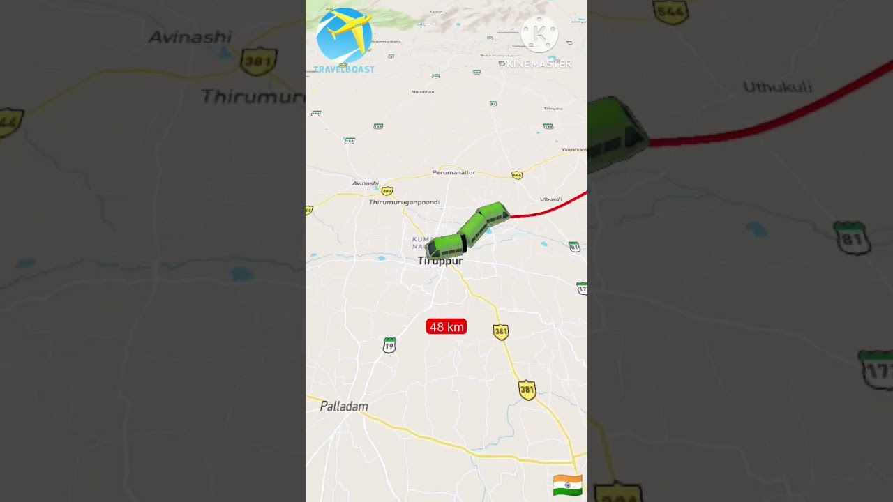 erode to coimbatore train rot in 3d animastion 