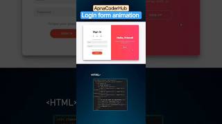 login form animation using html css js #shorts #animation #coding