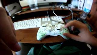Controller #1 Green paint Splatter