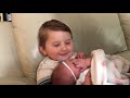 Four Year Old Boy Meets Newborn Sister for the First Time - 1046138