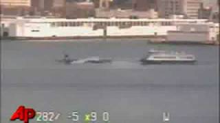 CCTV footage of hudson river plane crash