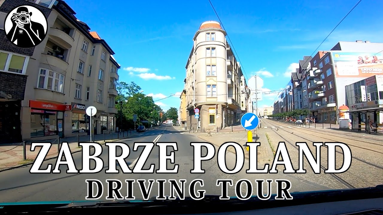 Вождение в Забже Польша. GoPro 7. Виртуальный тур по Польше