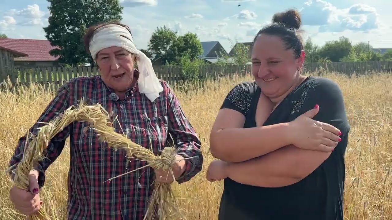 Żniwa w Ciełuszkach u Wiesi i Jurka