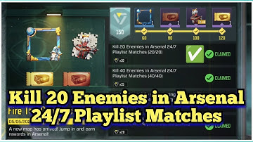 Call Of Duty Mobile Kill 20 Enemies in Arsenal 24/7 Playlist Matches Task Complete