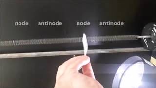 AWESOME Physics demonstrations. Standing wave on a spring (slow motion)!