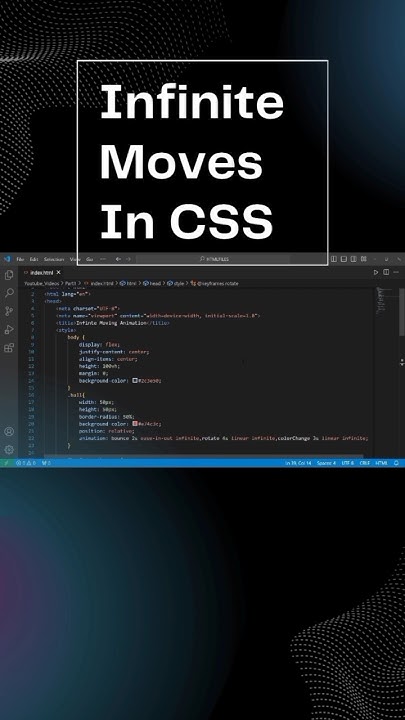 Infinite Moves in CSS |#htmlcss #html #css3 #css #html5 #viralshorts # ...