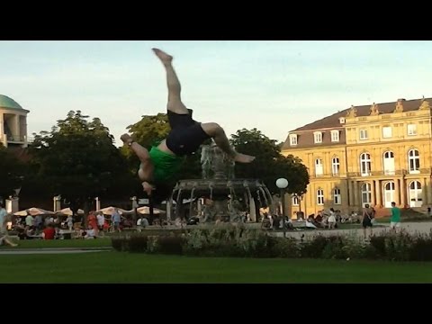 300kg Deadlift! Lifting and TRICKING in Stuttgart, Germany