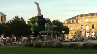 300kg Deadlift! Lifting and TRICKING in Stuttgart, Germany