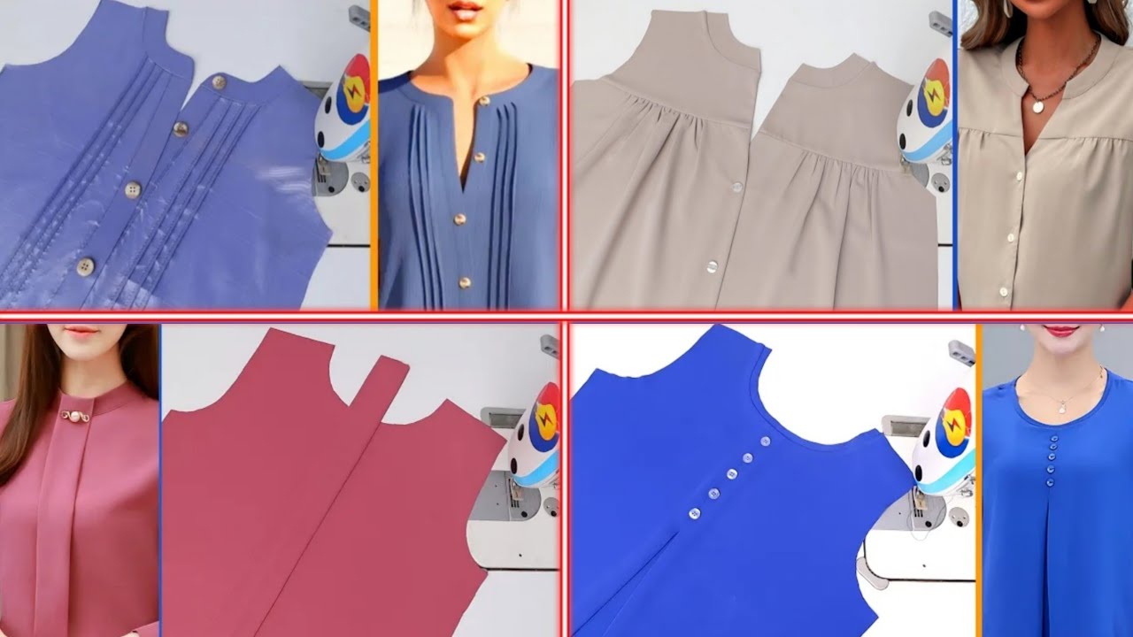 [4] Latest Collar Neck Design Kurti Cutting Stitching/ Stylish Collar Neck/ Polo Collar/ kurti