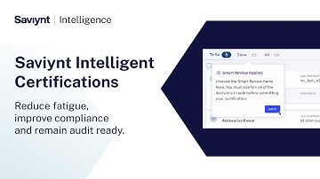 Saviynt Intelligent Certifications