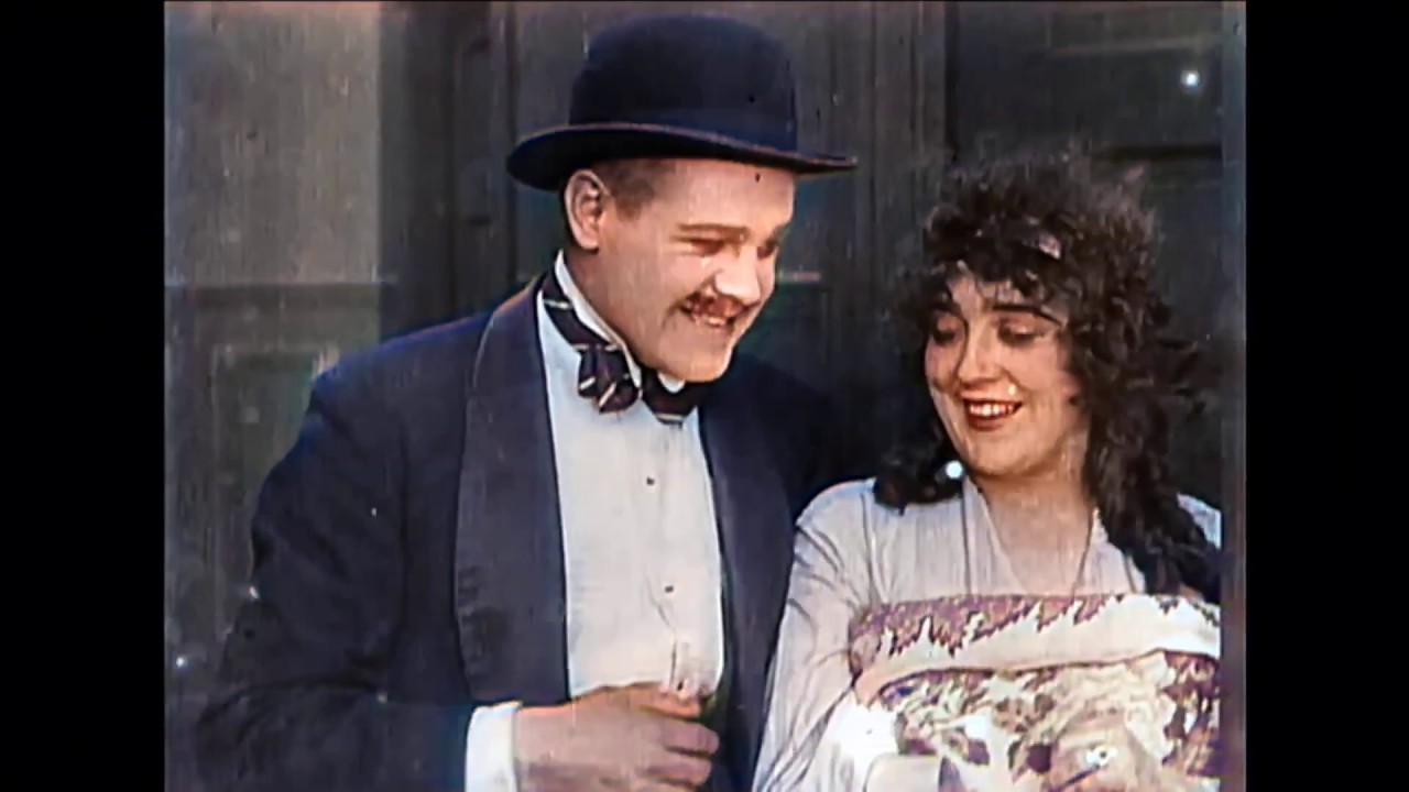 Mabel's Strange Predicament (1914) - 1st Charlie Chaplin Movie Portrayal of The Tramp - color